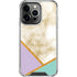 Angled Marble iPhone 14 Pro Clear Case